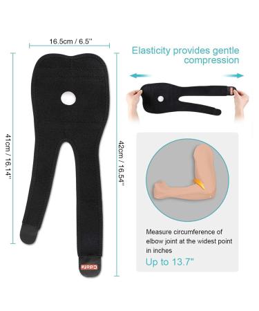 Adjustable Neoprene Elbow Support Brace with Dual-Spring Stabiliser for Golfers & Tennis Elbow Relief - Unisex | Sports Injury Pain Relief - Buy Online on GoSupps.com