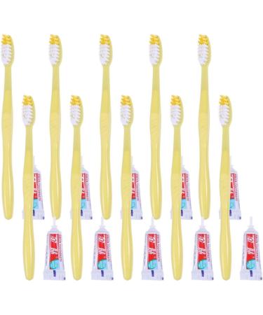 Minkissy Travel Toothbrush & Toothpaste Set - 20 Pack - Portable Travel Sizes | Disposable Travel Kit - Ideal for International Shipping - Buy Online on GoSupps.com