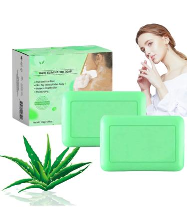 Genryu Aloe Vera Natural Soap SmoothSkin Wart Eliminator Soap For All Skin Type Sulfate Free Ultra Moisturising 100g (2 PC)