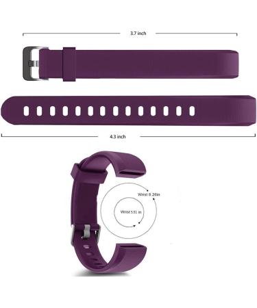 AndThere ID 115 Plus HR Replacement Strap Smart Bracelet Band Length Adjustable 2 Sets - Buy Online on GoSupps.com