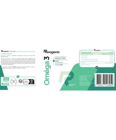 Om ga 3 | Huile de Poissons Sauvages et Vitamine E | Riche en Acides Gras 350 mg EPA + 250 mg DHA pour 2 Capsules | Huile Pure Concentr e et Enrichie en Antioxydants | 90 Capsules Molles | Revogenix - Buy Online on GoSupps.com