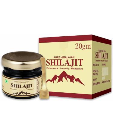 Resin Shilajit for Energy Focus and Vitality - Pure Quality Himalayans Shilajit | Strength | Stamina | Power | 100% Pure and Natural | 20gm | for Men & Women - Buy Online on GoSupps.com