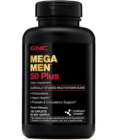 GNC Mega Men 50 Plus Multivitamin 120 Count - Essential Daily Nutrition - Buy Online on GoSupps.com