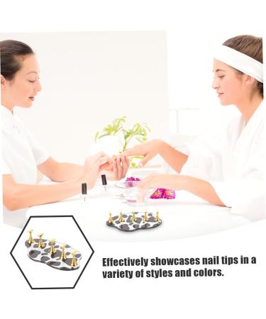 HAPINARY Fake Nail Stand 2 Sets magnetic supplies nail display stand nail frame nail stand for press press on nails holder with base Acrylic exercise rack press on artificial nails holder - Buy Online on GoSupps.com