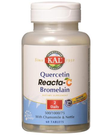 Kal Quercetin Reacta-c Bromelain Tablets, 60 Count - Buy Online on GoSupps.com