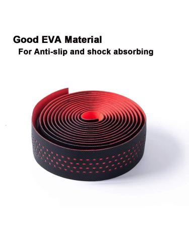 Jaswill Red EVA Bike Handlebar Tape | Road Bicycle Bar Wraps for Cycling Handlebars | 2 Rolls - Buy Online on GoSupps.com
