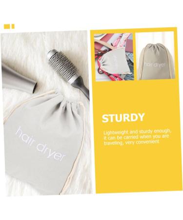 Outanaya 4pcs Hair Dryer Storage Bag Hairdryer Bags Drawstring Hair Dryer Bags Canvas Drawstring Bags Fabric 33.00X30.00X0.50CM Light Grey - Buy Online on GoSupps.com