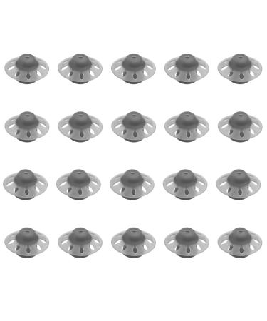 INBOLM Hearing Aid Domes 20pcs Hearing Aid Accessories Open Domes Gray Layer Replacements for for Weople with Moderate Hearing Loss Medium 8mm 0.31in (M)