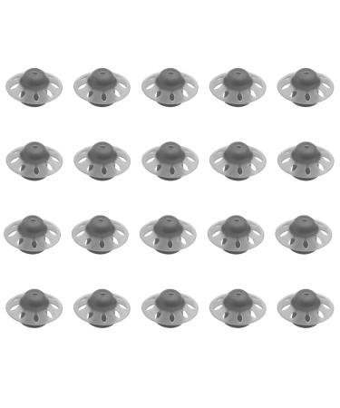 INBOLM Hearing Aid Domes 20pcs Hearing Aid Accessories Open Domes Gray Layer Replacements for for Weople with Moderate Hearing Loss Medium 8mm 0.31in (M)