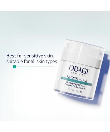 Obagi Medical Retinol + PHA Refining Night Cream - Clinically Proven Dual-Action Overnight Anti-Aging Face Cream for Smoother Renewed Skin & a More Even-Looking Complexion - 1.7 Oz - Buy Online on GoSupps.com