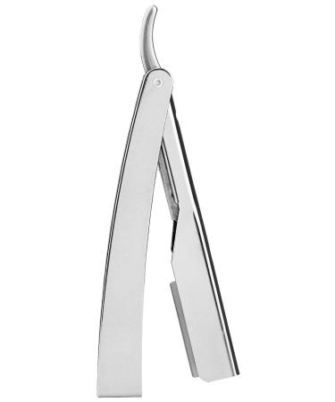 Fripac razor made of steel in silver - foldable blade razor for a thorough shave of the beard contour cuts or for roaming in the neck area 640 g
