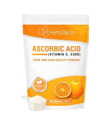 Acide Ascorbique en Poudre 750 g (Vitamine C E300) 750 Portions (2 Ans) 100% Pur Qualit Alimentaire Sans Additifs Vegan Sans OGM Conditionn en France