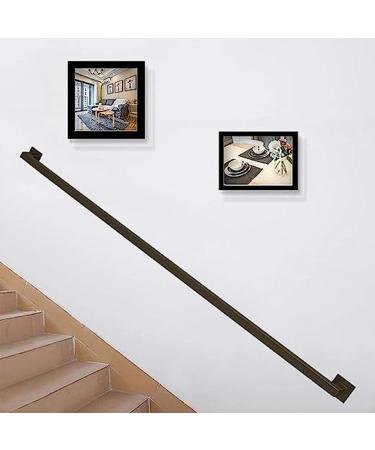 Black Staircase Handrail Galvanized Industrial Square Pipe Stair Railing Indoor Outdoor Wall Mounted Stairs Banister Handrail - Complete Kit (Size : 5ft/150cm) 3.3ft/100cm