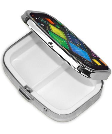 Math Quiz Printing Pill Case | Cute 2 Compartment Travel Pill Box | Small Organizer for Purse & Gifts - Buy Online on GoSupps.com