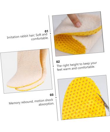FOMIYES Fleece Insoles - Warm & Thick Sheepskin Inserts for Men & Women - Winter Shoe Accessories (24.5x8.8cm - Buy Online on GoSupps.com