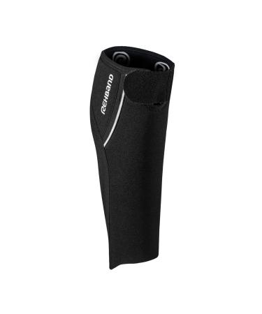 Rehband Calf Sleeve 5mm Neoprene Unisex Shin Calf Compression Sleeve for Running Football Fitness Compression Calf Support helps with cramps and stabilizes muscles Colour:Black Size:XX-Large XX-Large Black