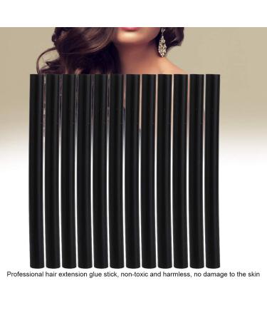 Hot Melt Glue Stick Set of 12 Professional Hair Extensions Keratin Gun Bond Stick Glue Hair Extension Wig Hot Melt Glue Stick Stickers Hair Styling Tool(Nero) - Buy Online on GoSupps.com