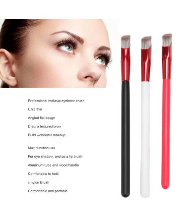 3-Piece Eyebrow Brush Set with Gray Handles | Angled Design & Soft Bristles for Perfect Eyebrows - International Shipping Available - Buy Online on GoSupps.com