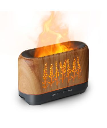 OKTOYO Essential Oil Diffuser with Flame Light, Upgraded Super Quiet Diffusers for Aromatherapy Essential Oils Mist Humidifiers with 3 Mist Mode 4 Timer Waterless Auto Shut-Off for Home Office(Wood) - Buy Online on GoSupps.com