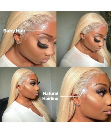 Maxine 613 Straight Wave 30 Inch Human Hair Blonde Lace Front Wig - 150% Density, HD Lace Frontal, Pre Plucked with Baby Hair - Buy Online on GoSupps.com