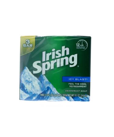 Irish Spring Deodorant Bar Soap Icy Blast 3.75 oz bars 3 ea (Pack of 4) Icy Blast 3 Count (Pack of 4) - Buy Online on GoSupps.com