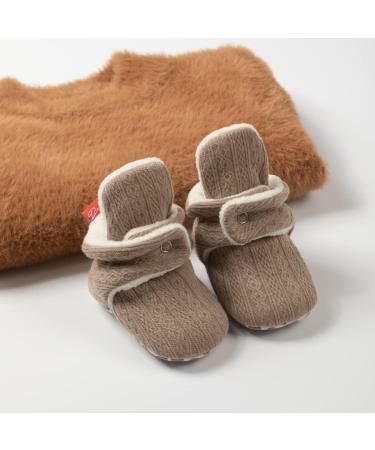 Sonsage Soft Anti-Skid Snow Boots for Baby Boys & Girls | Winter Warm Ankle Booties 6-12 Months | Toddler Prewalker Crib Shoes in Light Brown - Buy Online on GoSupps.com