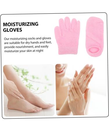 Ipetboom 2 Pairs Gel Care Kit Skin Care Gloves Men Suits Mens Gloves Skin Care Kits Whitening Kit Socks for Men Cracked Foot Moisturizing Socks Women's Accessories Pink Heel Yarn - Buy Online on GoSupps.com