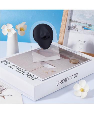 OLYCRAFT Black Silicone Nose Model with Acrylic Display Stands Soft Silicone Flexible Model Rubber Nose Displays Model for Practicing Piercing Jewelry Display Teaching Instructions - Buy Online on GoSupps.com