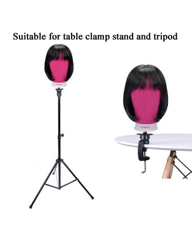 Wig Head 22 Inch Stand with Canvas Block Mannequin Head - Perfect for Wig Making and Styling - Rosy 22 Inch - Buy Online on GoSupps.com