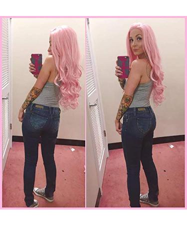 Buy Pink Long Straight Wig for Women - Curly Brazilian Hair for Parties | 50s 60s 70s 80s Styles - International Shipping Available - Buy Online on GoSupps.com