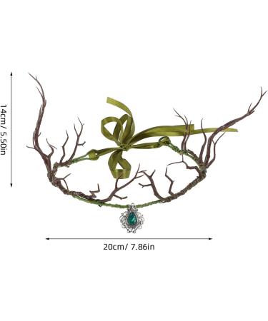 Beavorty Hair Accessory Fairy Antler Crown Elf Flower Headpiece Leaf Tiara Circlet Forest Headband Tree Branches Headdress for Renaissance Halloween Cosplay Festival Accessory - Buy Online on GoSupps.com