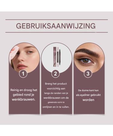 Eyebrow Pencil 2in1 Double Sided Cosmetic Pen Eyeliner For Beauty Makeup Dating Parties And Gatherings For Women And Girls - Buy Online on GoSupps.com
