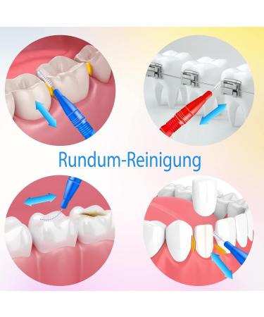 Vetory 100 Interdental Brushes - Effective Tooth Cleaning Tool for Dental Hygiene | Floss Picks for Interdental Spaces (Red & Blue) - Buy Online on GoSupps.com