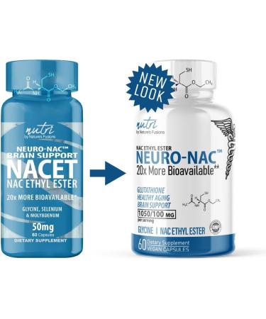 Neuro NAC Supplement - 2 Pack N-Acetyl Cysteine Ethyl Ester 600mg | 20x More Bioavailable | Boost Glutathione 10x | 120 Capsules - Buy Online on GoSupps.com