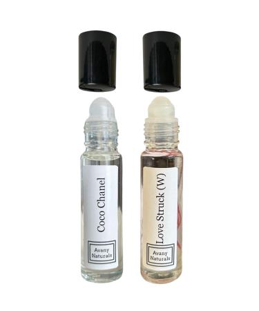 Perfume Sampler Set Woman - Perfumed Body Oil Mini Perfume Rollerball Fragrance Oil Small Perfume Samples Travel Size Cologne 2 pc Duo (Set #2)