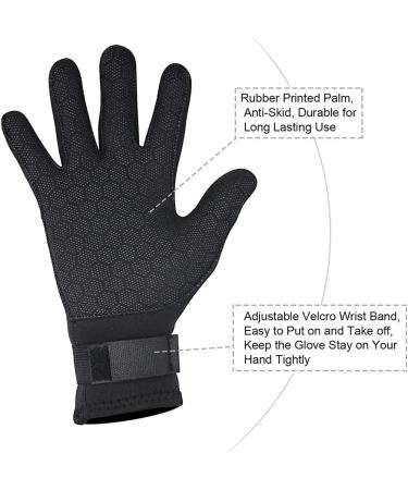 XUKER Water Gloves 3mm Neoprene Five Finger Wetsuit Gloves - Black Large - Buy Online on GoSupps.com