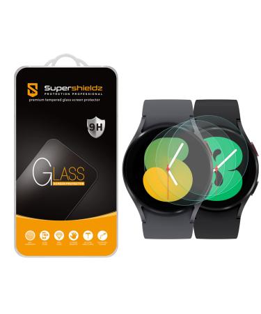 Supershieldz (3 Pack) Designed for Samsung Galaxy Watch 5 (40mm) / Galaxy Watch 4 (40mm) Tempered Glass Screen Protector Anti Scratch Bubble Free