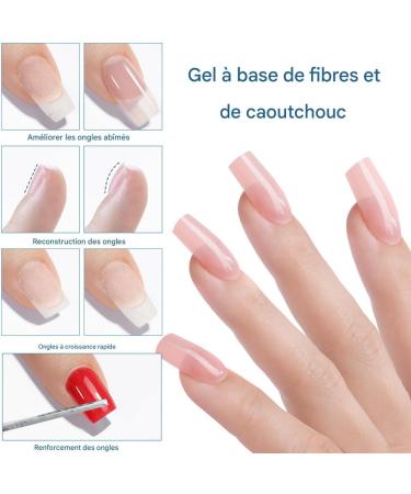  Murman Murman Fiber Nail Gel - Clear Repair Base Gel - 15ml Clear Manicure Accessories Requiring UV/LED Curing for Salon Home and Travel - Buy Online on GoSupps.com