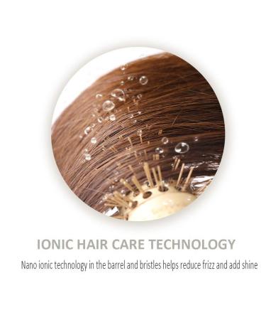 VISCAL Nano Thermal Ceramic Round Hair Brush 2.4 inch - Large Boar Bristle Brush for Hair Styling, Curling, and Volume - Gold Brown - Buy Online on GoSupps.com