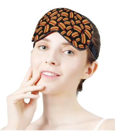 Fresh Hot Dogs Sleep Mask for Women | Adjustable Eye Shades & Elastic Strap for Comfortable Sleep - Buy Online on GoSupps.com