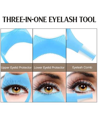 Pack of 2 Reusable 3 in 1 Mascara Eyelid Shields - Upper and Lower Mascara Guard Set - Buy Online on GoSupps.com