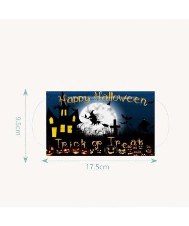 3 Ply Disposable_Face_Mask with Halloween Cute Pattern Design Comfortable Covers Suitable For Adults Outdoor Use Protection - Buy Online on GoSupps.com