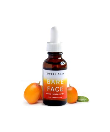 BARE FACE OIL Antioxidant/Botanical Facial Oil 1oz Tone-Enhancing and Skin-Restoring Vitamin A C & E Oil for Face