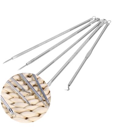 Shop 5pcs Stainless Steel Blackhead Removal Tool Set - Double-Ended Acne & Pimple Tool for Effective Skin Care - Buy Online on GoSupps.com