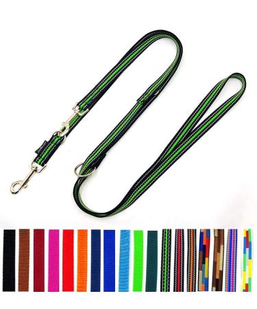Dog linen duplicable 2m / 2.40m / 3.50m / 5m large dogs 20mm / 25mm (Vegas (S-gray-neon green) 20mm 2.40m) Vegas (S-gray-neon green) 20mm 2.40m