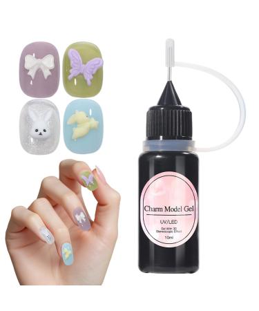 Nail Sculpting Gel | 10ml Non-Stick Clear Glue for Jewelry 3D Nail Sculpting Gel | For Extensions Painting Colors Gems Glitter Design Beginners Home Use
