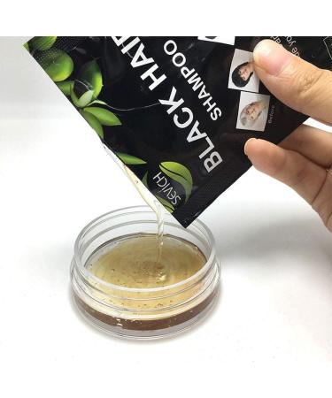 Katpost Pack of 10x 25ml Instant Hair Dye for Men Women Black Coloring Shampoo - Natural Ingredients Black Hair Shampoo - Buy Online on GoSupps.com