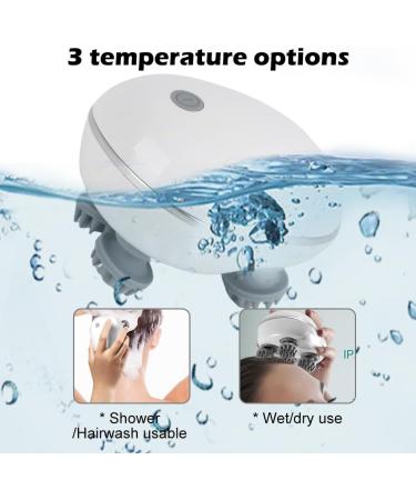 Piashow Electric Head Massager - Portable Scalp Massager with 4 Kneading Heads for Full Body Relaxation & Hair Growth | Waterproof & International Shipping Available - Buy Online on GoSupps.com