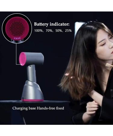 Wireless Hair Dryer Portable Travel Hairdryer Rechargeable Cordless Blow Dryer 3 Modes Cold/Warm/Hot Wind for Home/Pet Care White - Buy Online on GoSupps.com