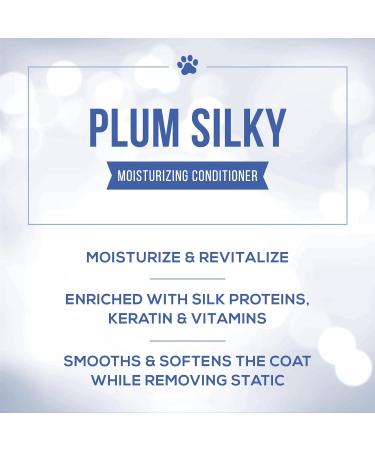 Nature's Specialties Plum Silky Dog Conditioner - Moisturising Conditioner for Dogs - Revitalises Coat - With Silk Proteins Keratin & Vitamins - Softens the Coat & Removes Static 3.8 Litre 3.8L - Buy Online on GoSupps.com